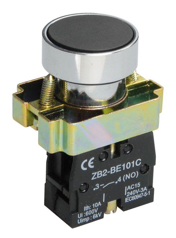 Кнопка LAY5-BA21 без подсветки черн. 1з IEK BBT60-BA-K02