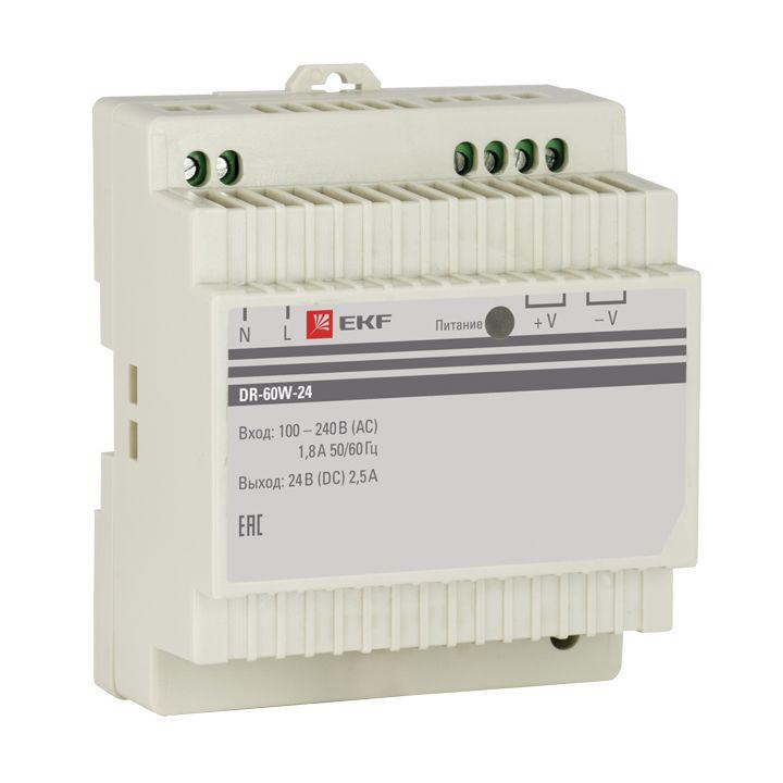 Блок питания 24В DR-60W-24 EKF dr-60w-24