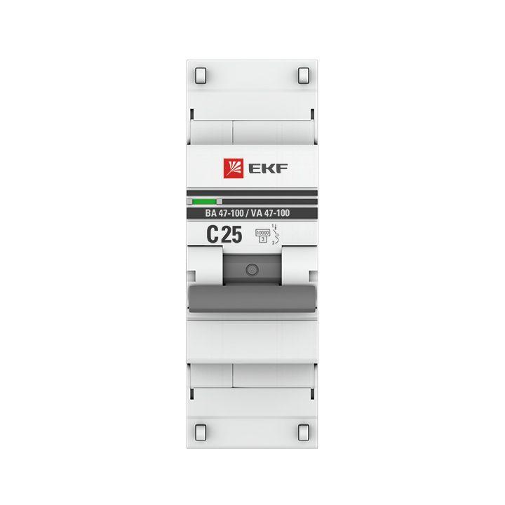 Выключатель автоматический модульный 1п C 25А 10кА ВА 47-100 PROxima EKF mcb47100-1-25C-pro